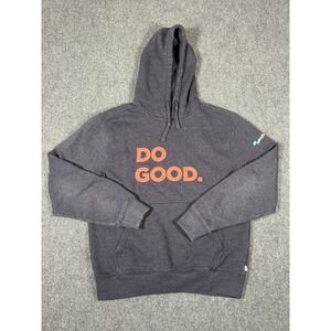 Cotopaxi Hoodie Mens Small Blue Gray‎ Do Good Pullover Graphic Fleece